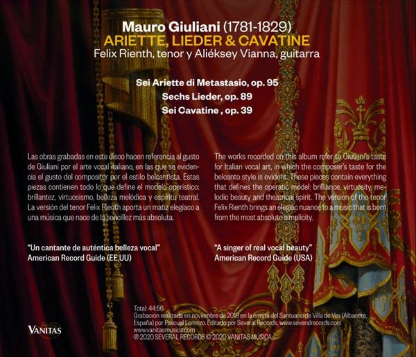 ジュリアーニ：ギター伴奏歌曲集（フェリクス・リーント）