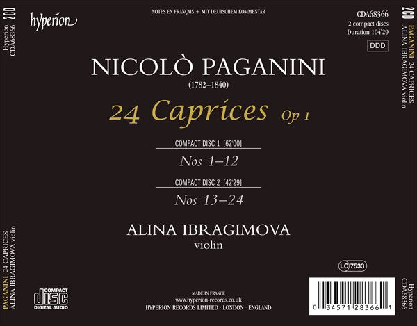 パガニーニ：24のカプリス Op.1（アリーナ・イブラギモヴァ）