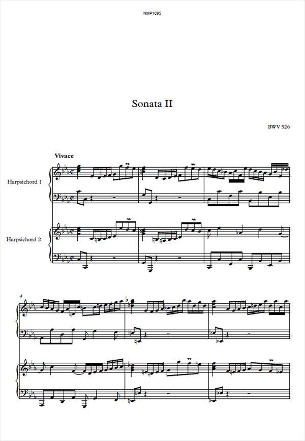 【楽譜】J.S.バッハ：トリオ・ソナタ ハ短調 BWV 526