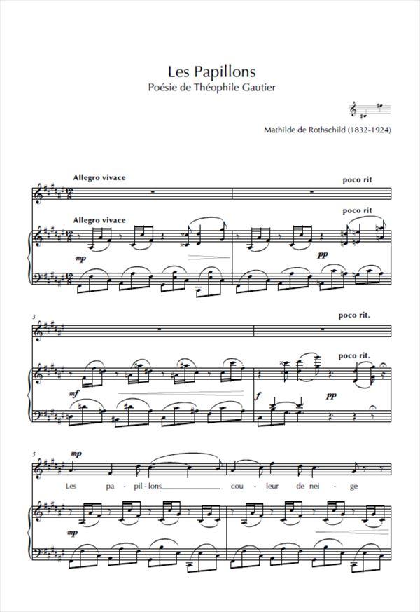 【楽譜】マティルド・ド・ロスチャイルド：蝶々